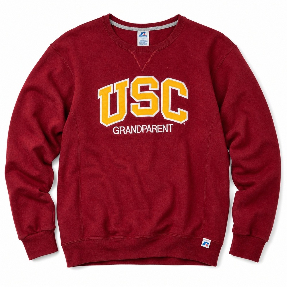 USC Grandparent Sweatshirt Russell Athletic Red University Men's Medium